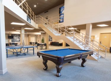 Pools tables, pin pong tables and much more, all available for our residents