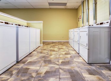 24-hour laundry facility available for all residents