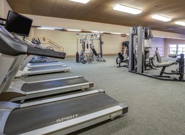 24-hour fitness facility available for all residents