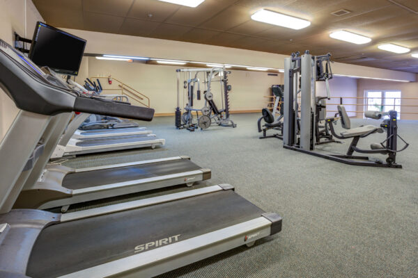 24-hour fitness facility available for all residents