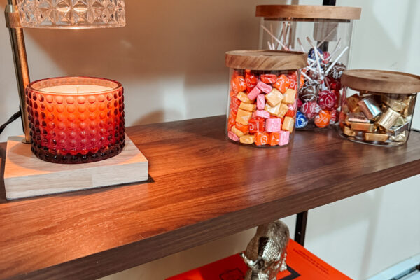 From 2 To 3 Bedroom Apartments Available! Cabinet stand with candles, candies and light in our modelled units