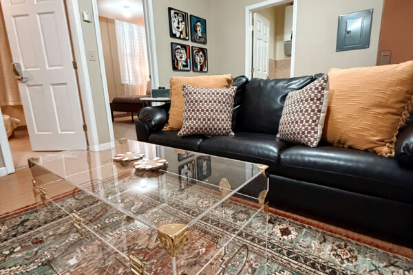 Amenities include sofa/love seat, sofa chair Coffee table and sofa/love seat